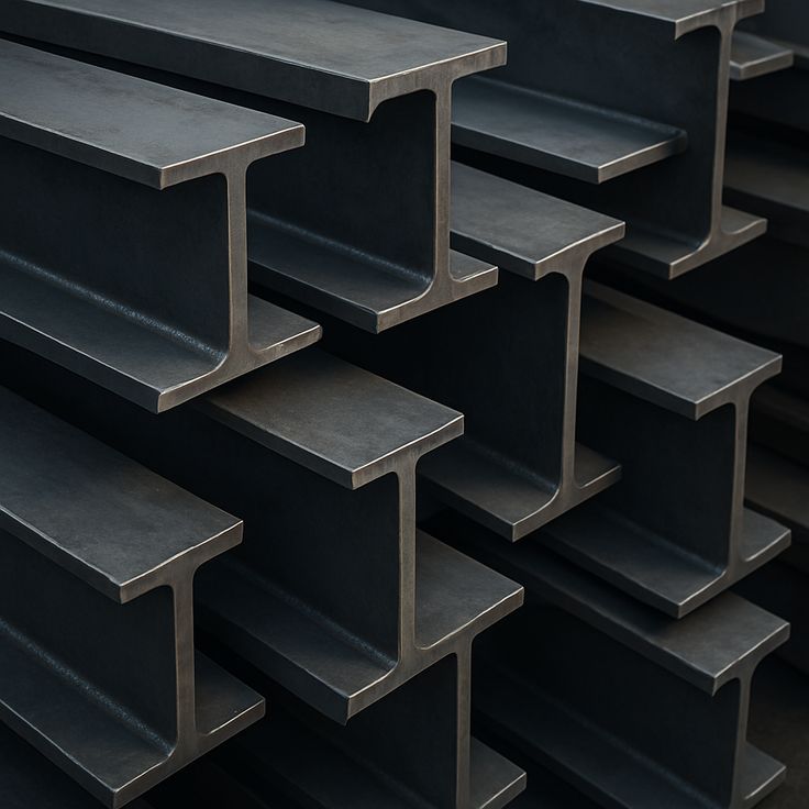 Structural steel beams for industrial and infrastructure applications