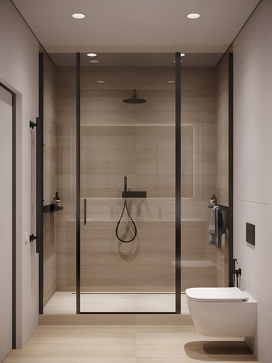 Matte black shower system for hotel and resort applications