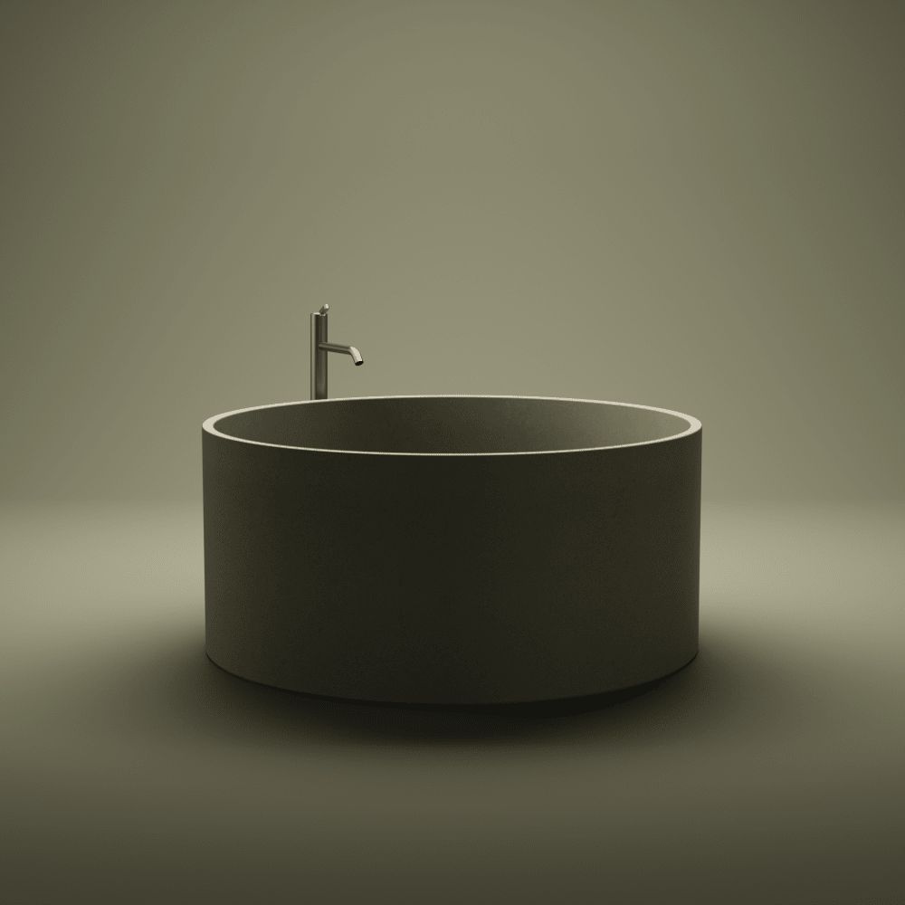 Colored glaze pedestal basin in contemporary style