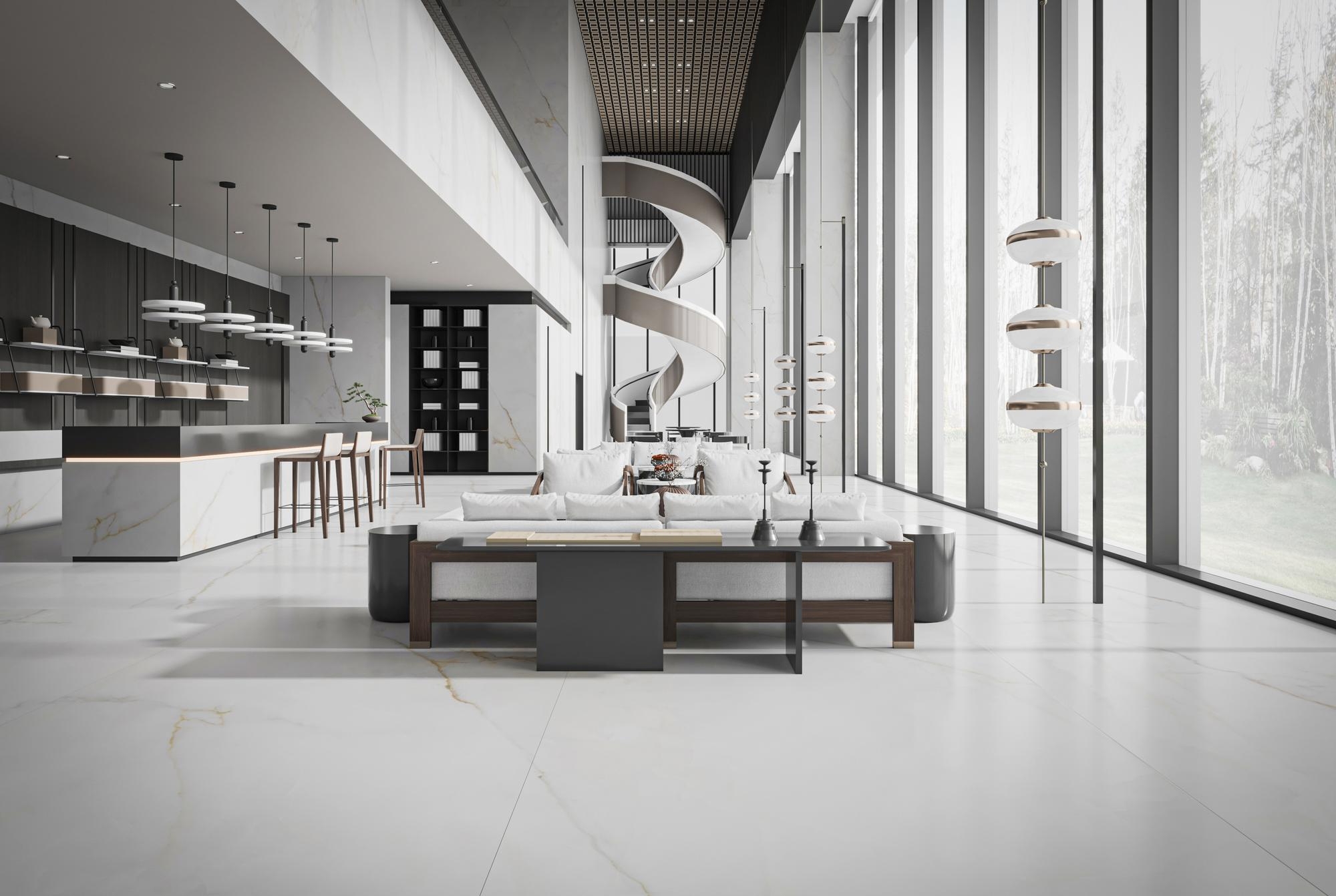 Dark wood effect tiles for luxury flooring projects